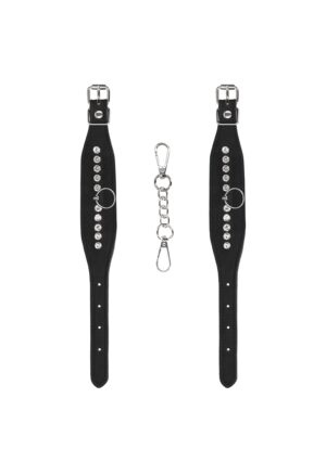 Diamond Studded Wrist Cuffs - Black - Afbeelding 4