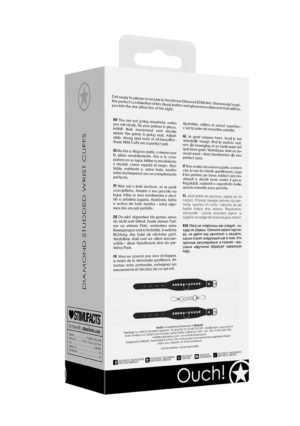 Diamond Studded Wrist Cuffs - Black - Afbeelding 8