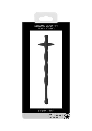 Urethral Sounding - Silicone Cock Pin - Black - Afbeelding 2
