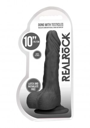 Dong with testicles 10'' - Black - Afbeelding 2