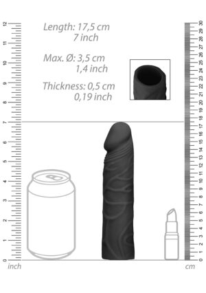 Penis Sleeve 7" - Black - Afbeelding 8