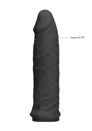 Penis Sleeve - 7"/ 17 cm - Black - Afbeelding 3