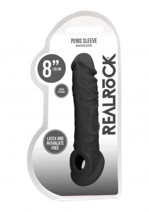 Penis Sleeve 8" - Black - Afbeelding 2