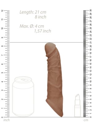 Penis Sleeve 8" - Tan - Afbeelding 8