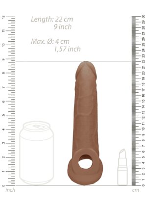 Penis Sleeve 9" - Tan - Afbeelding 8