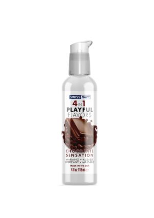 Playful 4 In 1 Glijmiddel Met Chocolate Sensation-Smaak - 118ml - Afbeelding 1