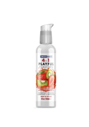Playful 4 In 1 Glijmiddel Met Straw-Kiwi Pleasures-Smaak - 118ml - Afbeelding 1