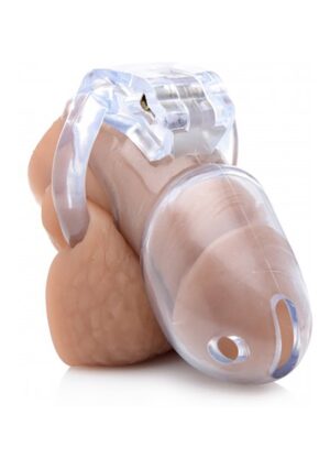 Clear Captor Chastity Cage with Keys - Medium - Afbeelding 3