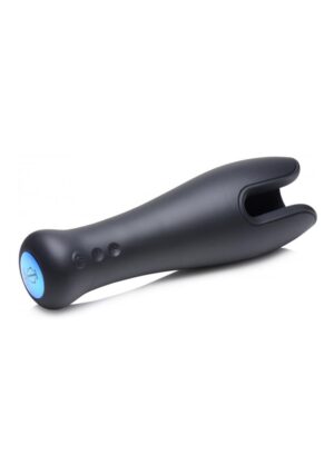 10X Vibrating Silicone Stroker - Black - Afbeelding 1