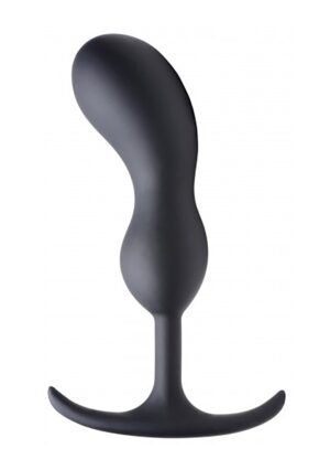 Premium Silicone Weighted Prostate Plug - Large - Black - Afbeelding 1