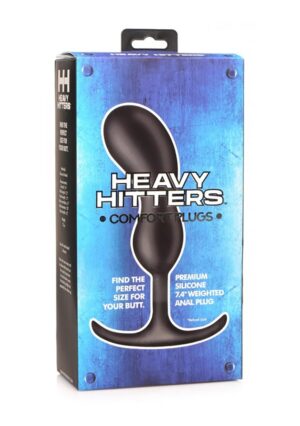 Premium Silicone Weighted Prostate Plug - Large - Black - Afbeelding 2