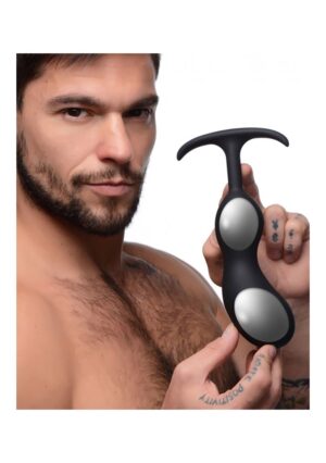 Premium Silicone Weighted Prostate Plug - XL - Black - Afbeelding 3