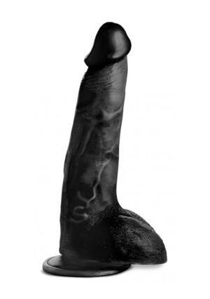 Beefy Brad 9" Dildo with Balls - Black - Afbeelding 1