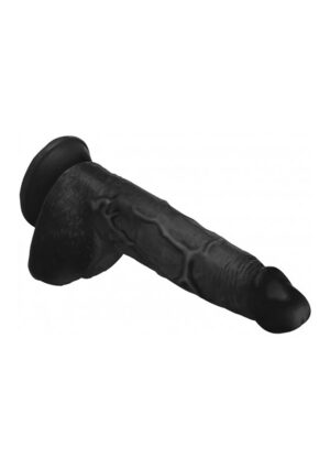 Beefy Brad 9" Dildo with Balls - Black - Afbeelding 3
