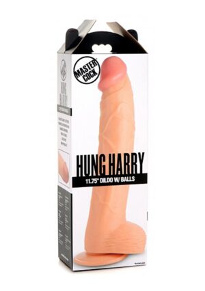 Hung Harry 11.75" Dildo with Balls - Light - Afbeelding 2