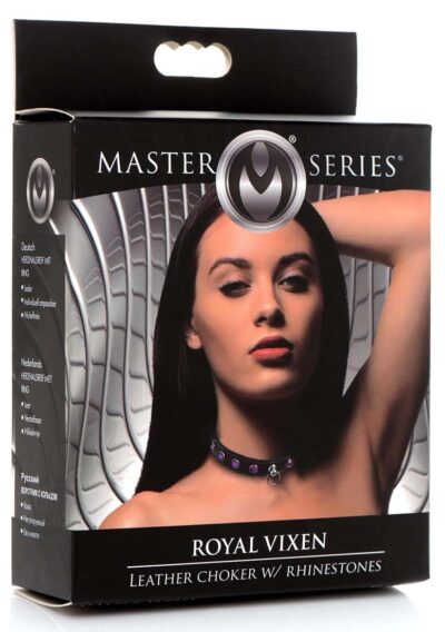 Royal Vixen Leather Collar with Rhinestones - Afbeelding 2
