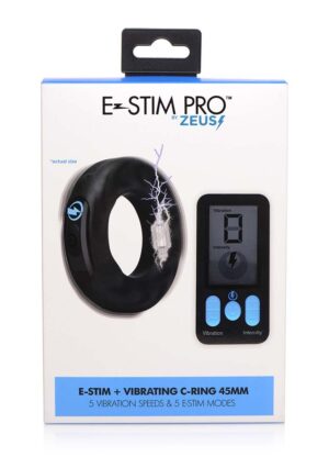 Vibrating and E-Stim Silicone Cock Ring w/ RC 45mm - Afbeelding 2
