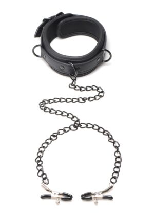 Collared Temptress Collar with Nipple Clamps - Afbeelding 4