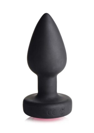 28X Silicone Vibrating Pink Gem Anal Plug with Remote - Small - Afbeelding 1