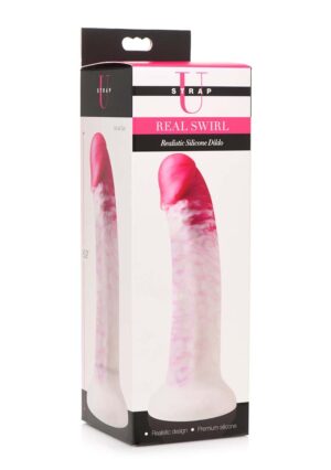 Real Swirl - Realistische Siliconen Dildo - pink - - Afbeelding 2