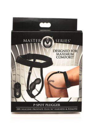 P-Spot Plugger 28X Silicone Prostate Plug with Harness and Remote Control - Afbeelding 2
