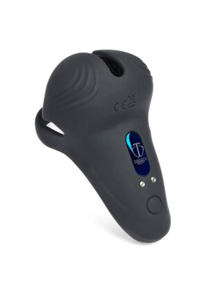 10X Silicone Cock and Ball Ring + Taint Stim - Black - Afbeelding 1