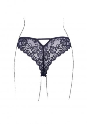 Claire - Elastic Lace Brief Golden Details - Black - OS - Afbeelding 10