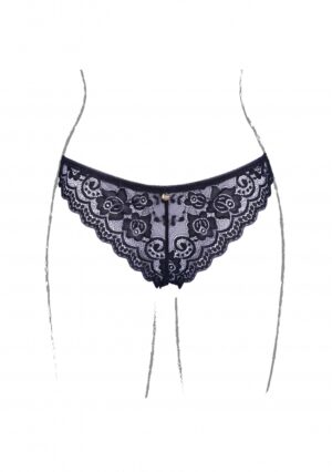 Zo - Lace Brief Back Lacing Golden Details - Black - OS - Afbeelding 9