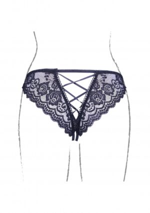 Zo - Lace Brief Back Lacing Golden Details - Black - OS - Afbeelding 10