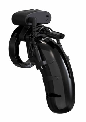 Model 22 - Chastity - 4.5" - Cock Cage with Electro - Black - Afbeelding 1