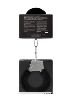 Beginner's Handcuffs Furry - Black - Afbeelding 3