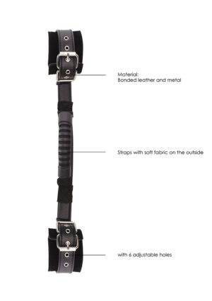 Bonded Leather Hand Cuffs With Handle - Afbeelding 6