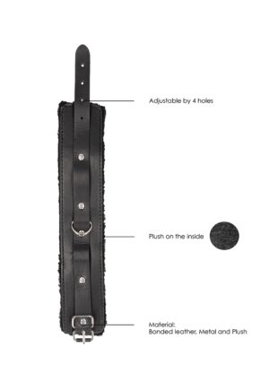 Plush Bonded Leather Ankle Cuffs - With Adjustable Straps - Afbeelding 7