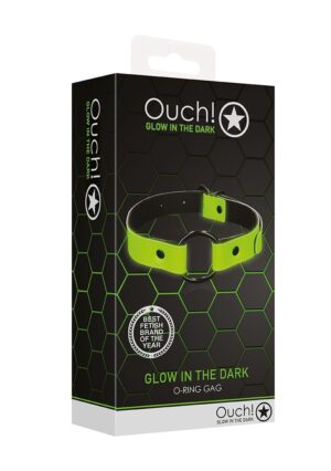 O-Ring Gag - Glow in the Dark - Neon Green/Black - Afbeelding 2