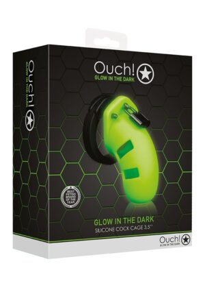 Model 20 Cock Cage - 3.5'' - GitD - Neon Green/Black - Afbeelding 2