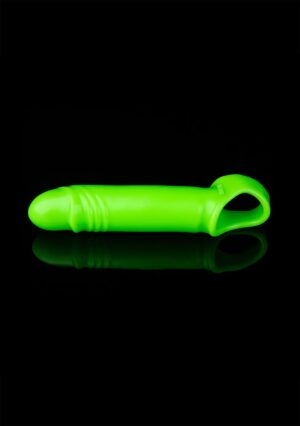 Smooth Stretchy Penis Sleeve - Glow in the Dark - Neon Green - Afbeelding 1