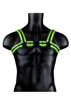 Buckle Harness - Glow in the Dark - Neon Green/Black - S/M - Afbeelding 5