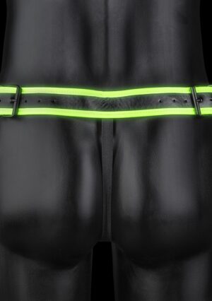 Striped Jock Strap - GitD - Neon Green/Black - L/XL - Afbeelding 4