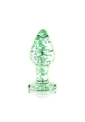 Glass Butt Plug - Glow in the Dark - Large - Clear - Afbeelding 4
