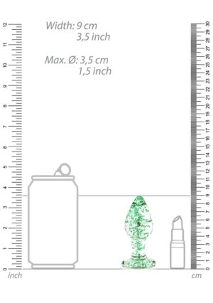 Glass Butt Plug - Glow in the Dark - Large - Clear - Afbeelding 5