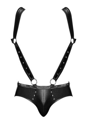 Uranus - Jockslip met Jarretelbandjes en Open Achterkant in Harnasstijl - L/XL - Afbeelding 3