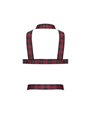 Elastic Studded Harness - Red - OS - Afbeelding 4