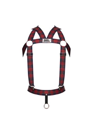 Elastic Studded Harness - Red - OS - Afbeelding 5