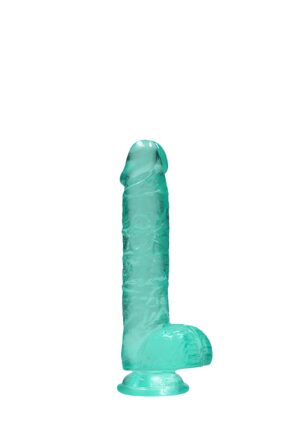 6" / 15 cm Realistic Dildo with Balls - turquoise - Afbeelding 1