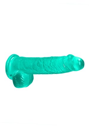 6" / 15 cm Realistic Dildo with Balls - turquoise - Afbeelding 6