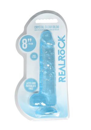 8" / 19 cm Realistic Dildo with Balls - blue - Afbeelding 2