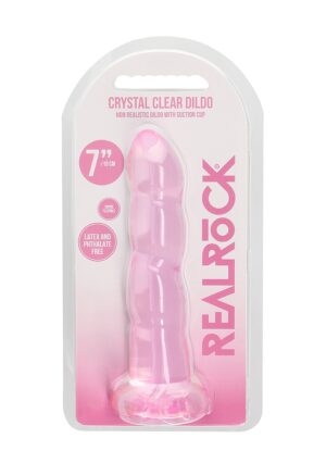 7'' / 17cm Non Realistic Dildo Suction Cup - Pink - Afbeelding 2
