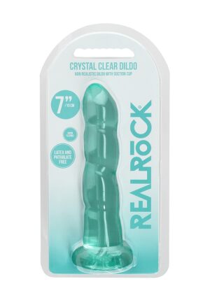 7'' / 17cm Non Realistic Dildo Suction Cup - Turquoise - Afbeelding 2