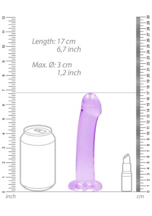 6.7'' / 17cm Non Realistic Dildo Suction Cup - Purple - Afbeelding 3