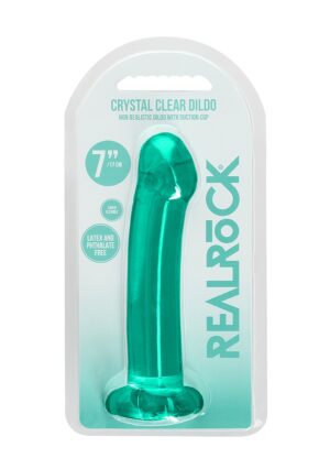 6.7'' / 17cm Non Realistic Dildo Suction Cup - Turquoise - Afbeelding 2